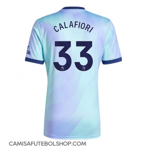 Camisa de time de futebol Arsenal Riccardo Calafiori #33 Replicas 3º Equipamento 2024-25 Manga Curta